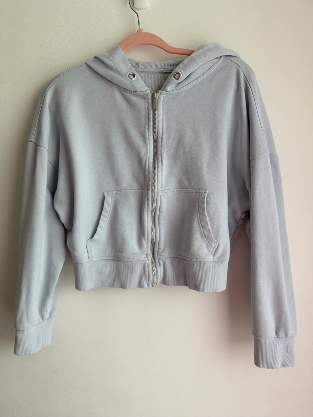 Calvin Klein Light Blue/Grey Zip-Up Hoodie - Picture 2 of 5